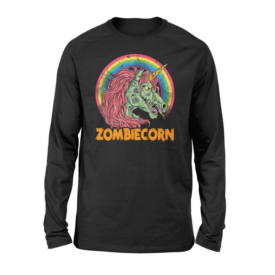 Zombiecorn Zombie Unicorn Tshirt Halloween Women Rainbow – Standard Long Sleeve