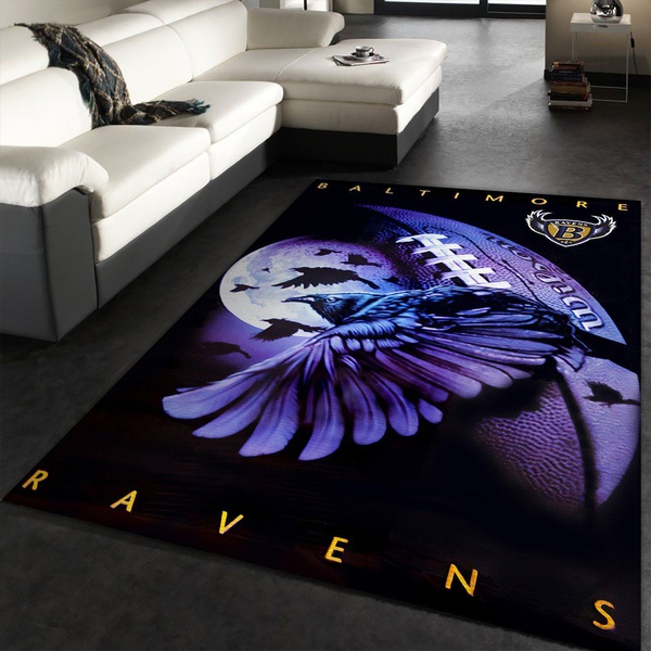 Baltimore Ravens Rug All Over Print Logo Custom Area Rug Carpet Full Sizes Rug 896