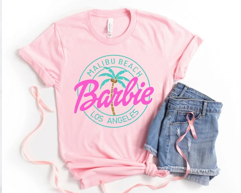 Malibu Beach Barbie Shirt, Pink Barbie Los Angeles Shirt