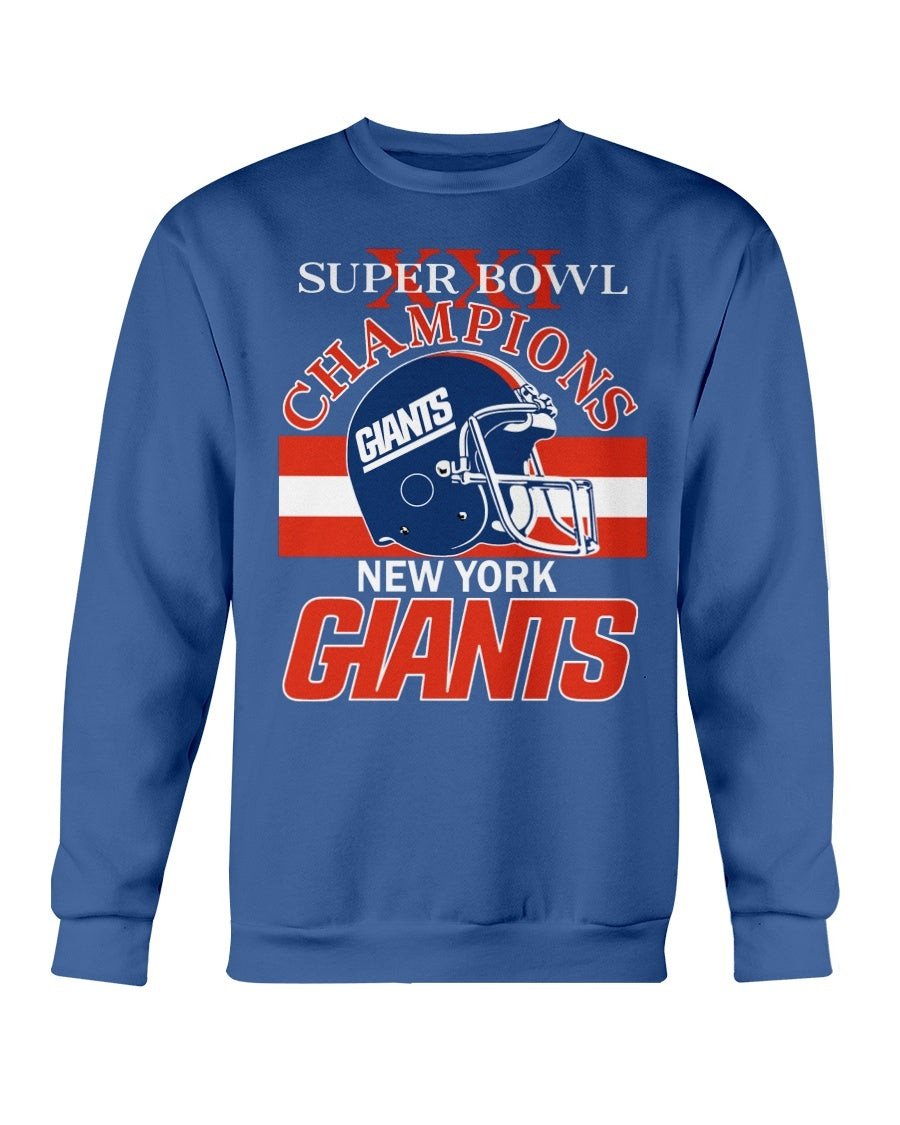 Vintage 80S New York Giants 1987 Super Bowl Champions Sweatshirt 211011