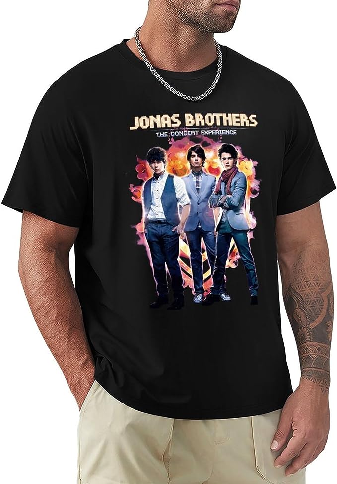 T Shirt Men Short Sleeve Round Neck Fashion Cotton Tee, Jonas Brother Shirt