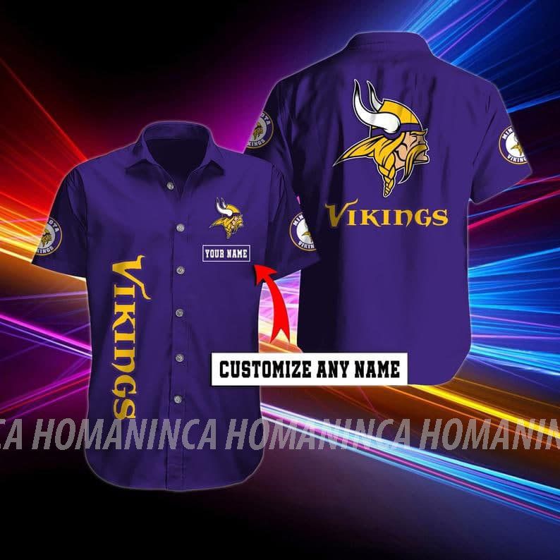 Minnesota Vikings Nfl Hawaiian Summer Shirt, Minnesota Vikings Summer Shirt, Minnesota Vikings Nfl Fan Hawaiian Shirt Short K96N18