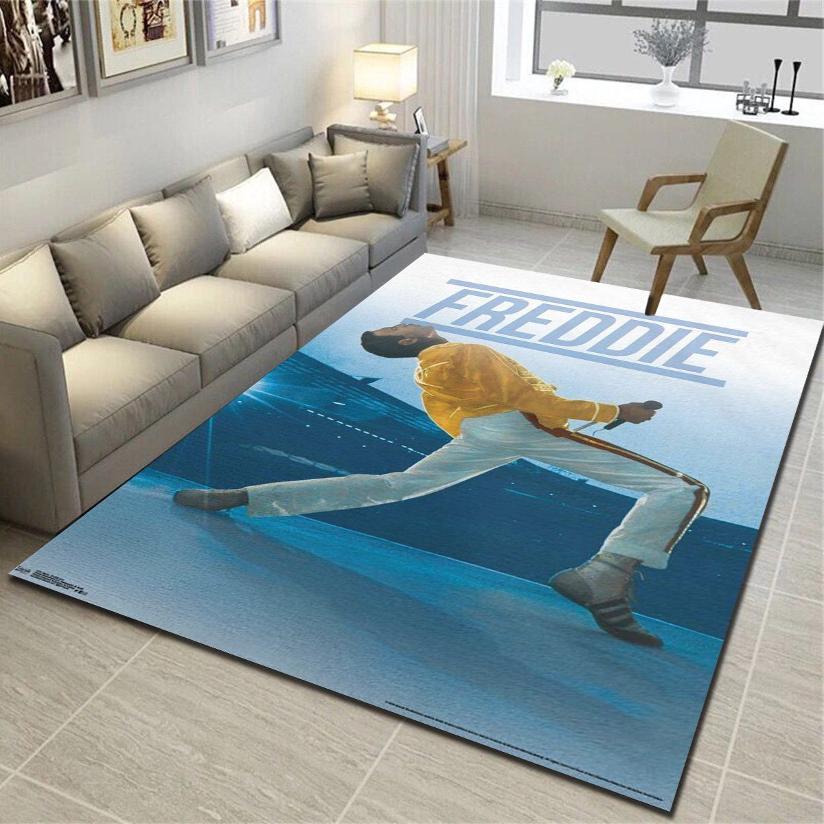 Queen Freddie Mercury Live Area Rugs, Living Room Bedroom Carpet