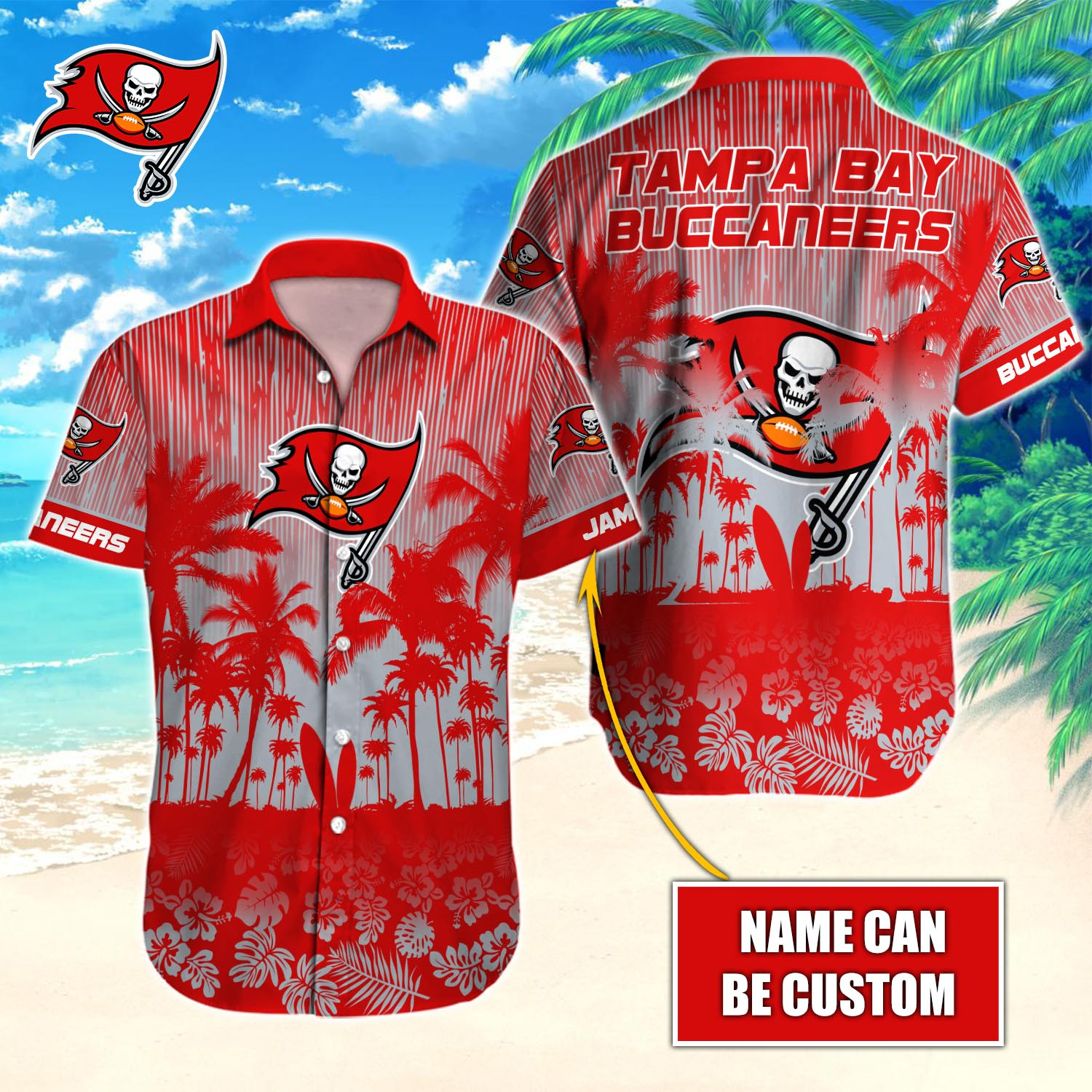 Tampa Bay Buccaneers Nfl-Hawaiian Shirt Custom T-40577