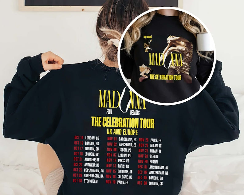 Madonna Music Tour 2023 Sweatshirt, Four Decades Celebration Tour 2023