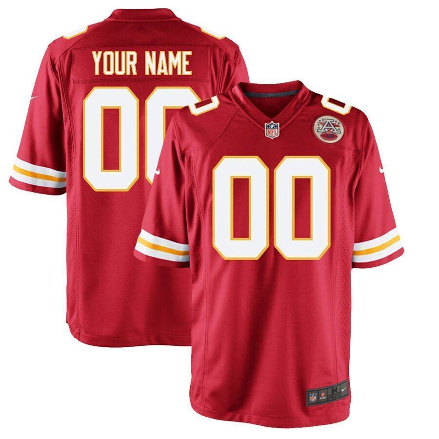 Kansas City Chiefs Custom Game Red 3D Jersey