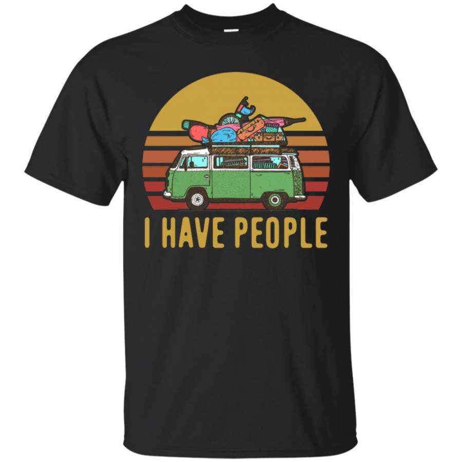 AGR Vintage Bus Camping I Hate People Shirt