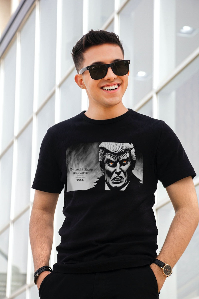 Halloween Shirt, Halloween Scary Trump Shirt, Unisex Heavy Cotton Tee, Spooky Tshirt, Halloween Gifts, Fun Trump Quote Shirt