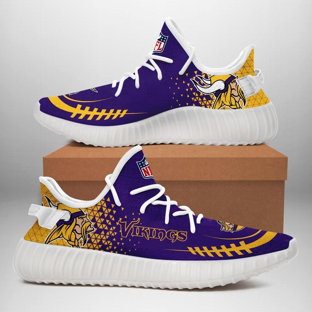 Minnesota Vikings Custom Shoes Sport Sneakers Minnesota Vikings Yeezy Boost 350