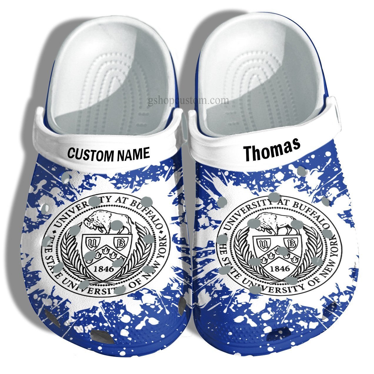 University At Buffalo New York Graduation Gifts Croc Shoes Customize- Admission Gift Crocss Shoes