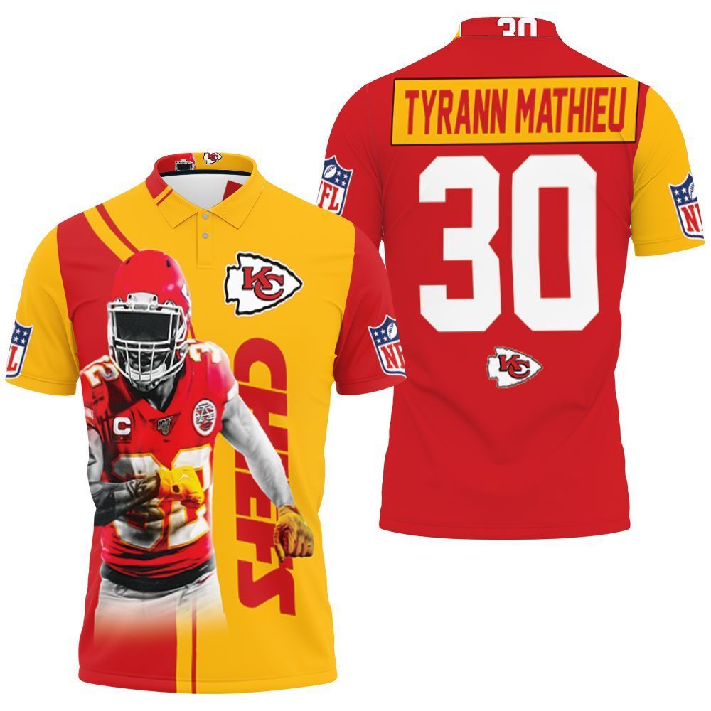 Tyrann Mathieu 30 Kansas City Chiefs Afc West Division Champions Super Bowl 2021 3D Polo Shirt, Jersey