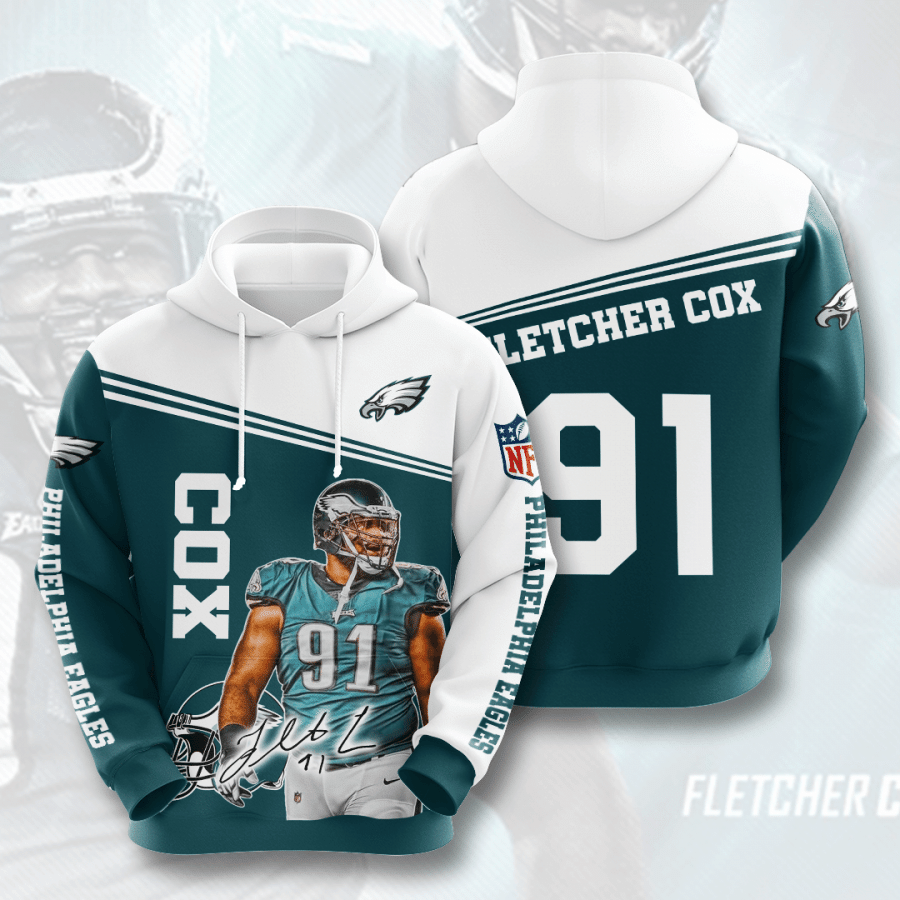 Philadelphia Eagles Fletcher Cox 16 Unisex 3D Hoodie Gift For Fans