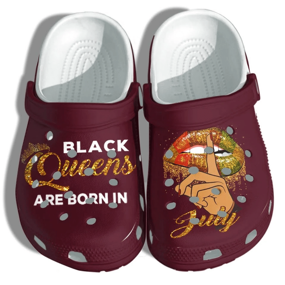 Black Queen July Birthday Shoes Croc …