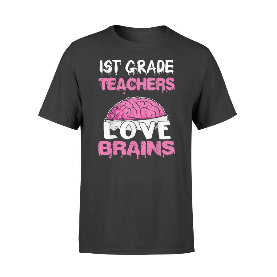 1st Grade Teacher Love Brains Funny Halloween – Comfort T-shirt