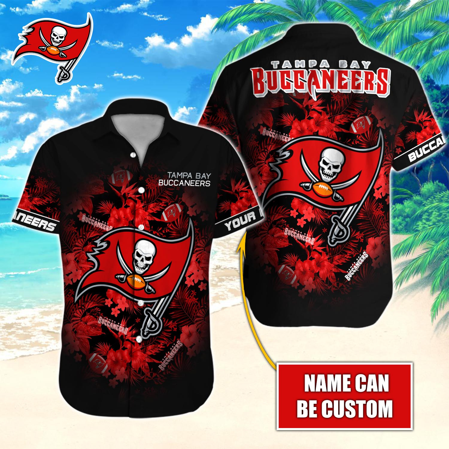 Tampa Bay Buccaneers Nfl-Hawaiian Shirt Custom T-40321