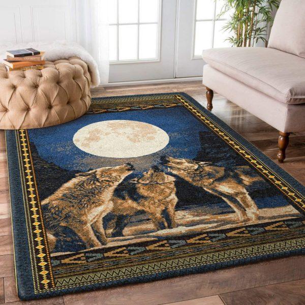 Wolf Art Home Decor Rectangle Area Rug 16