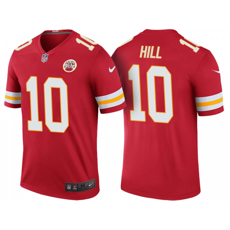 Men’S Tyreek Hill Kansas City Chiefs Color Rush Legend Red Jersey – All Stitched, Embroidery