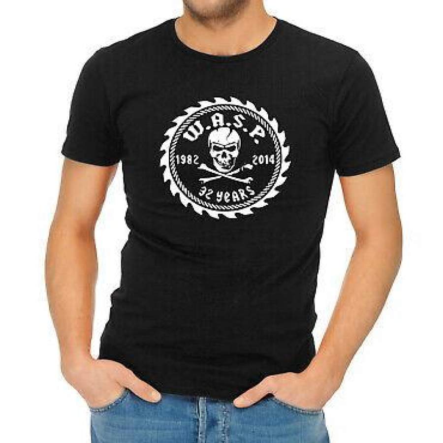 Wasp Saw Skull And Bones Logo T-Shirt