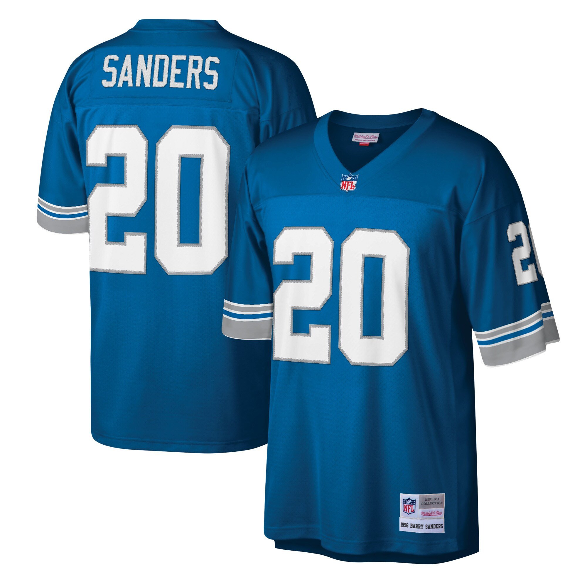 Barry Sanders Mitchell & Ness Blue Detroit Lions Legacy Jersey – All Stitched