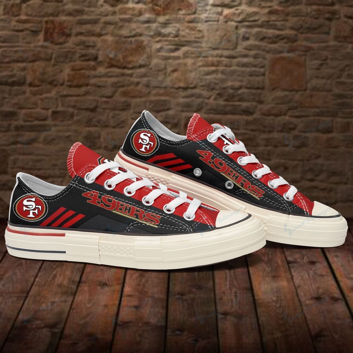 San Francisco 49ers New Low Top Canvas Shoes 07