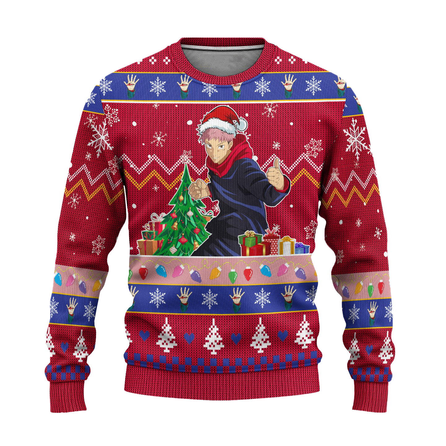 Yuji Itadori Ugly Christmas Sweater 2023 Custom Jujutsu Kaisen Anime Xmas Gift