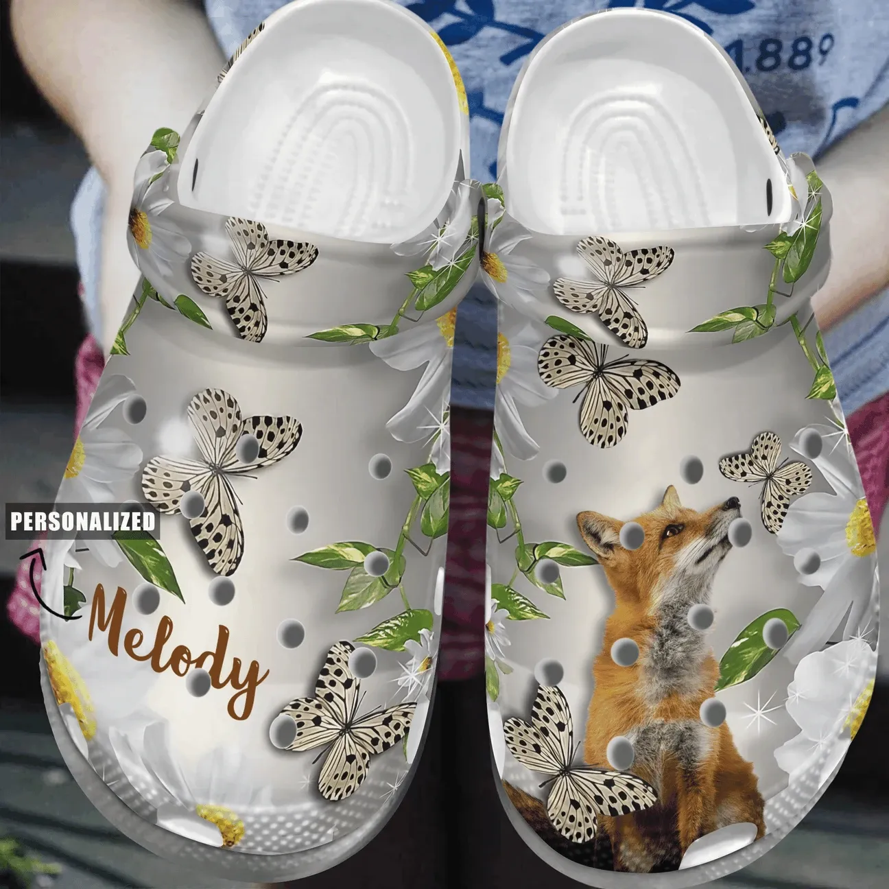 Beautiful Fox Personalized Clog Cust &hellip;