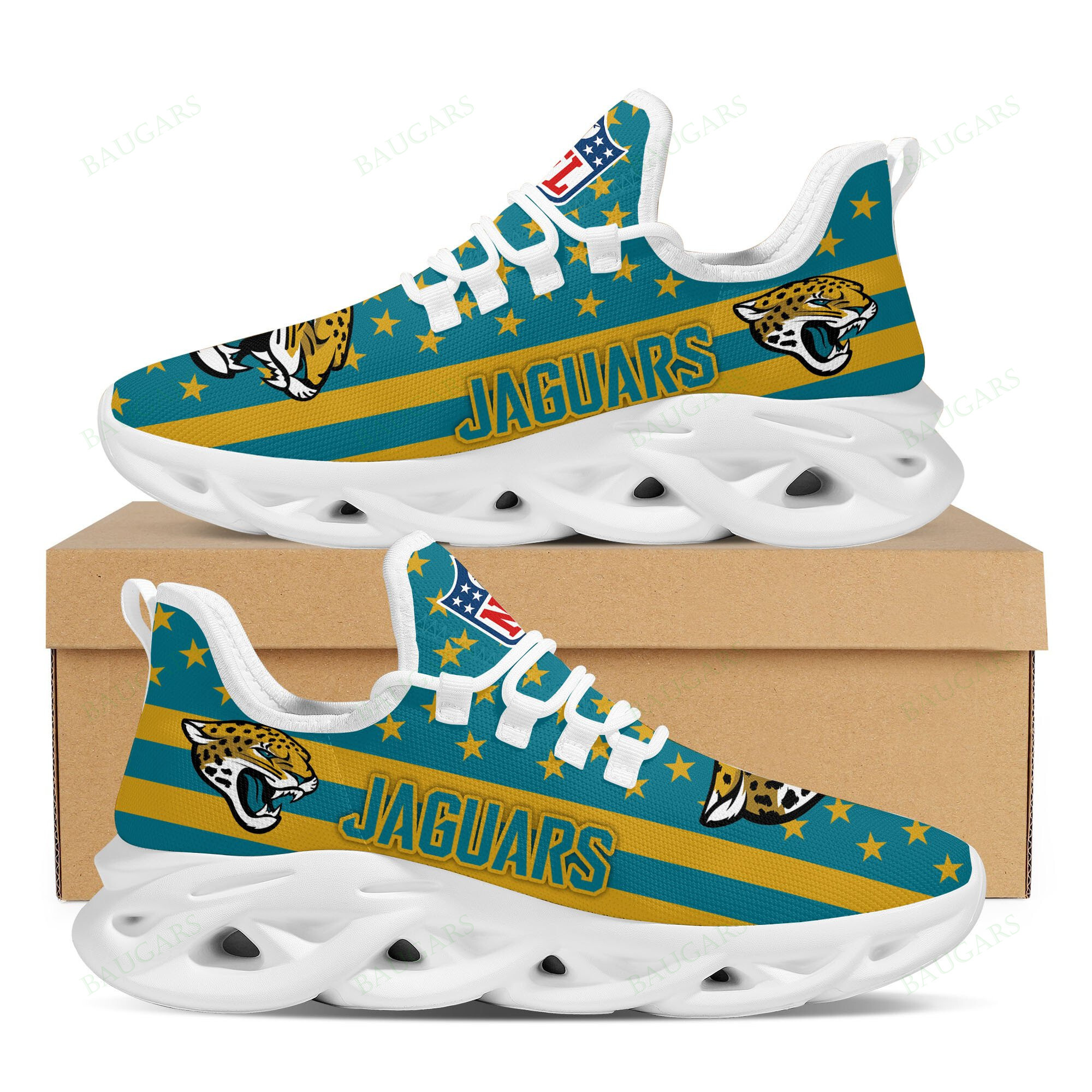 Jacksonville Jaguars Yezy Running Sneakers Art 1978