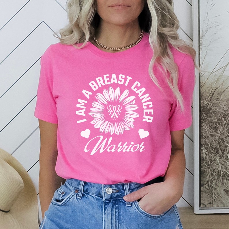 I Am Breast Cancer Warrior T-Shirt, Breast Cancer Awareness T-Shirt, Pink Ribbon Tee, Cancer Support Shirt, Cancer Fighter Gift