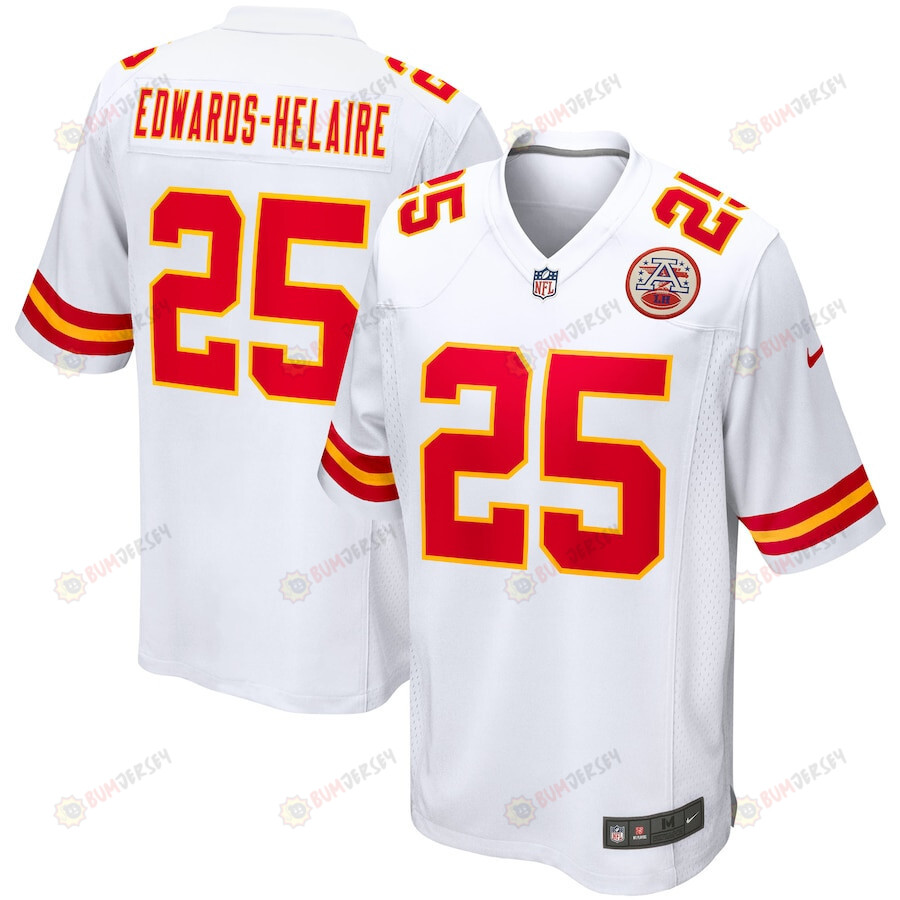 Clyde Edwards-Helaire 25 Kansas City Chiefs Game Men Jersey – White