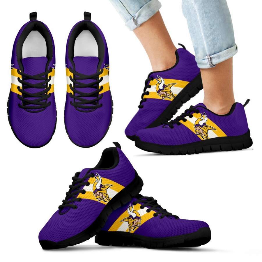 Three Colors Vertical Minnesota Vikings Sneakers