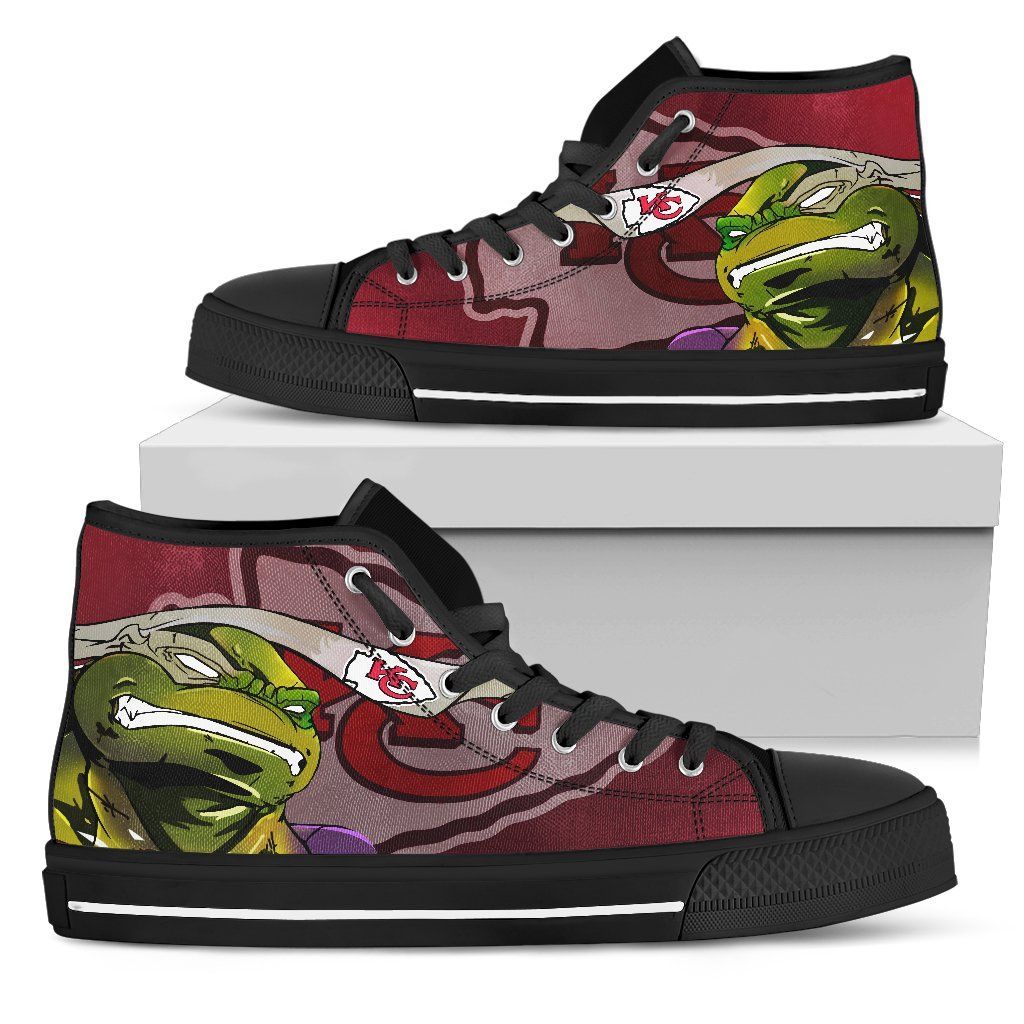 Ninja Turtle Kansas City Chiefs High Top Shoes