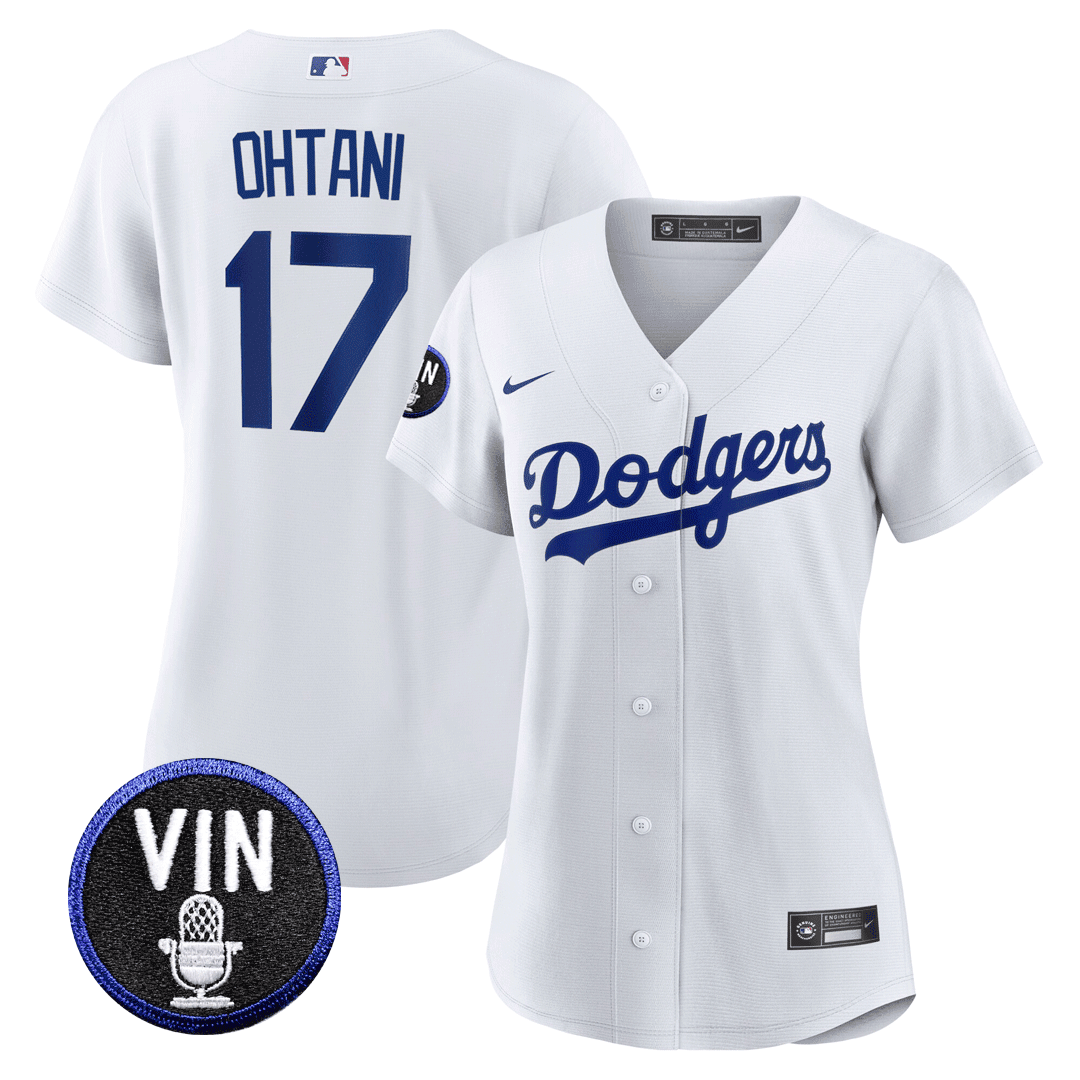 Women’S Shohei Ohtani Dodgers Vin Scully Patch Jersey – All Stitched