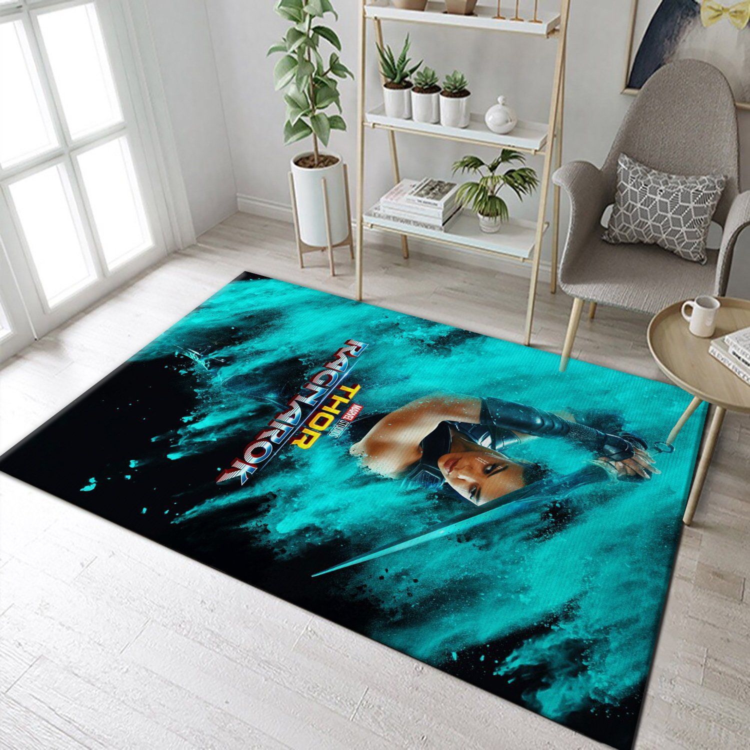 Thor Ragnarok Valkyrie Area Rug For Christmas, Bedroom, Christmas Gift US Decor