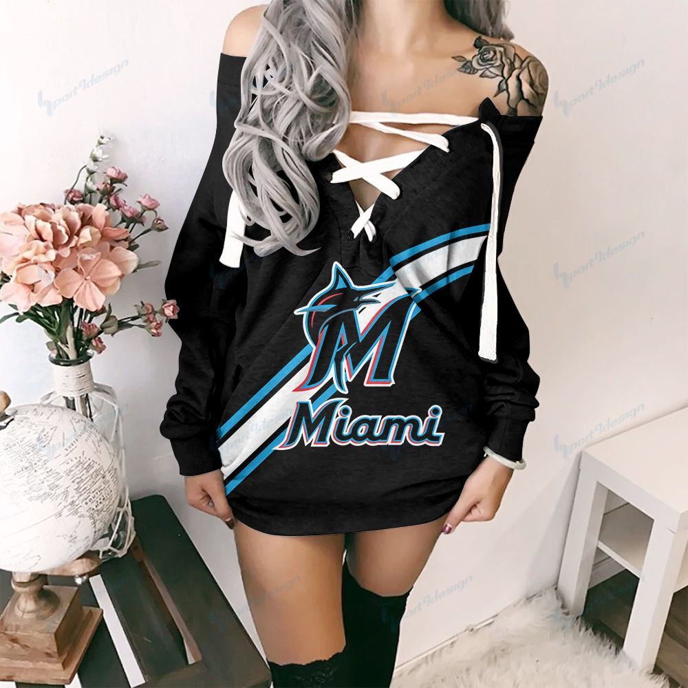 Miami Marlins Lace-Up Sweatshirt 21