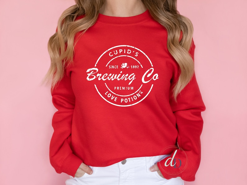 Cupid’s Brewing Co Sweater, Premium Love Potions, Cupid Sweatshirts, Valentine’s Day Shirt, Distressed Sweatshirt, Valentine Sweatshirt,Love