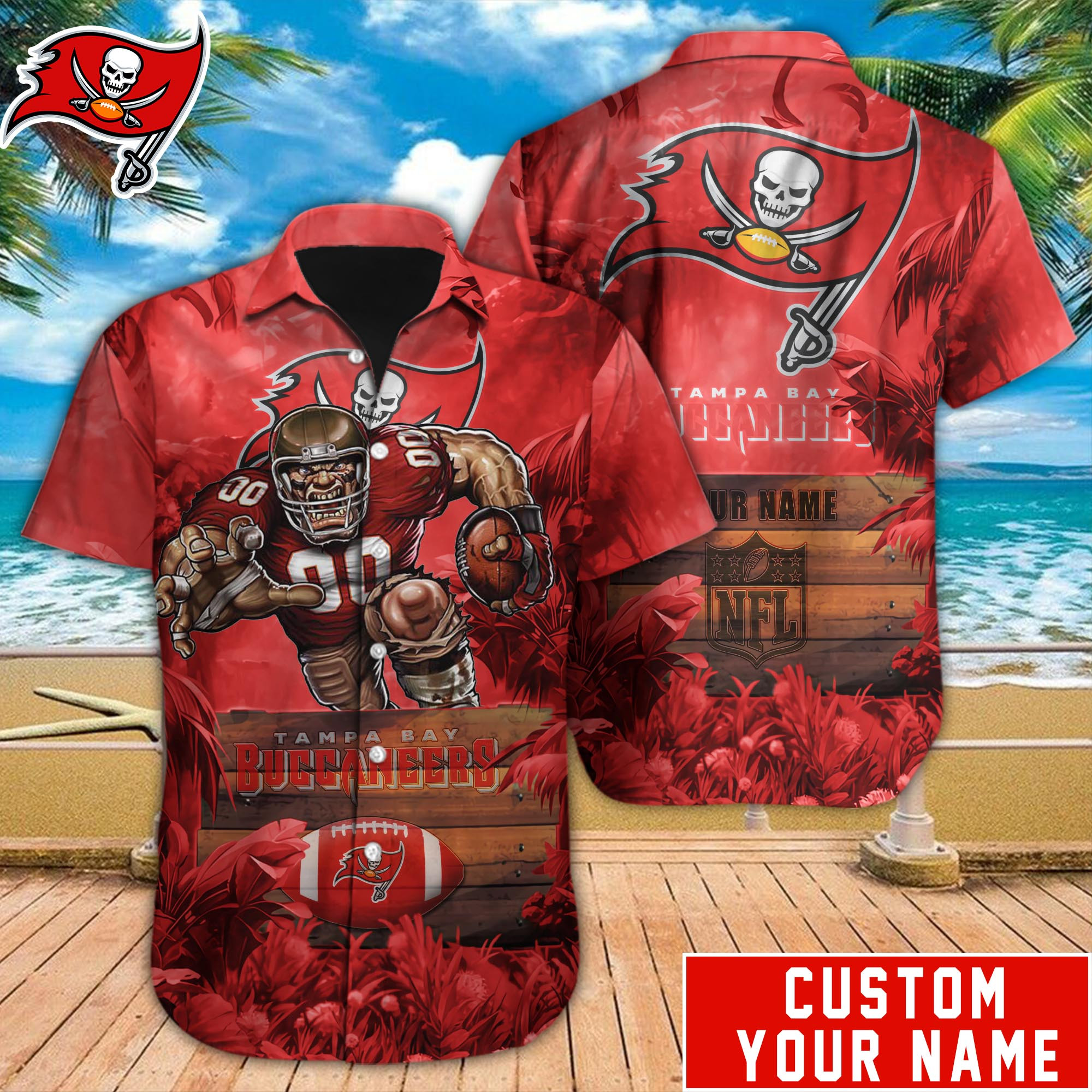 Tampa Bay Buccaneers Nfl-Hawaiian Shirt Custom M-40834