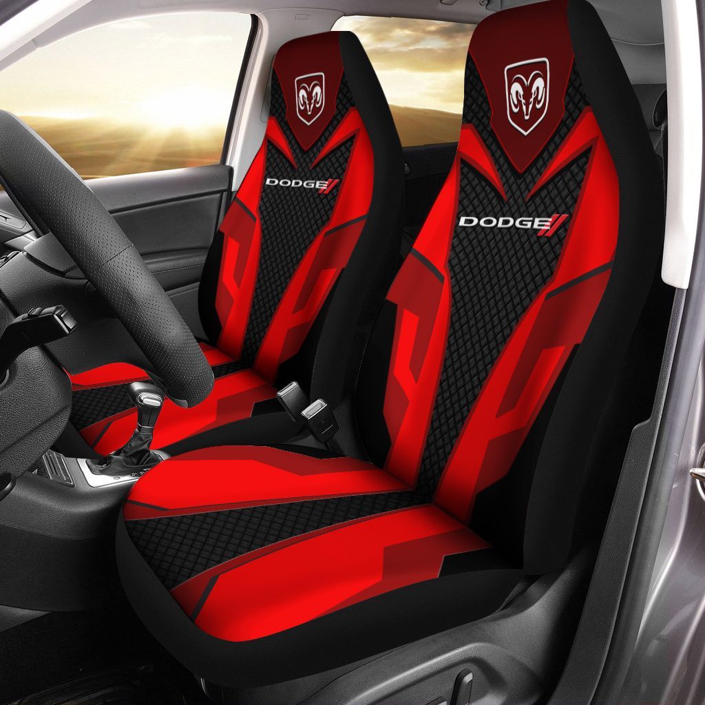 Dodge Lph-Ha Car Seat Cover (Set Of 2) Ver 2 (Red)