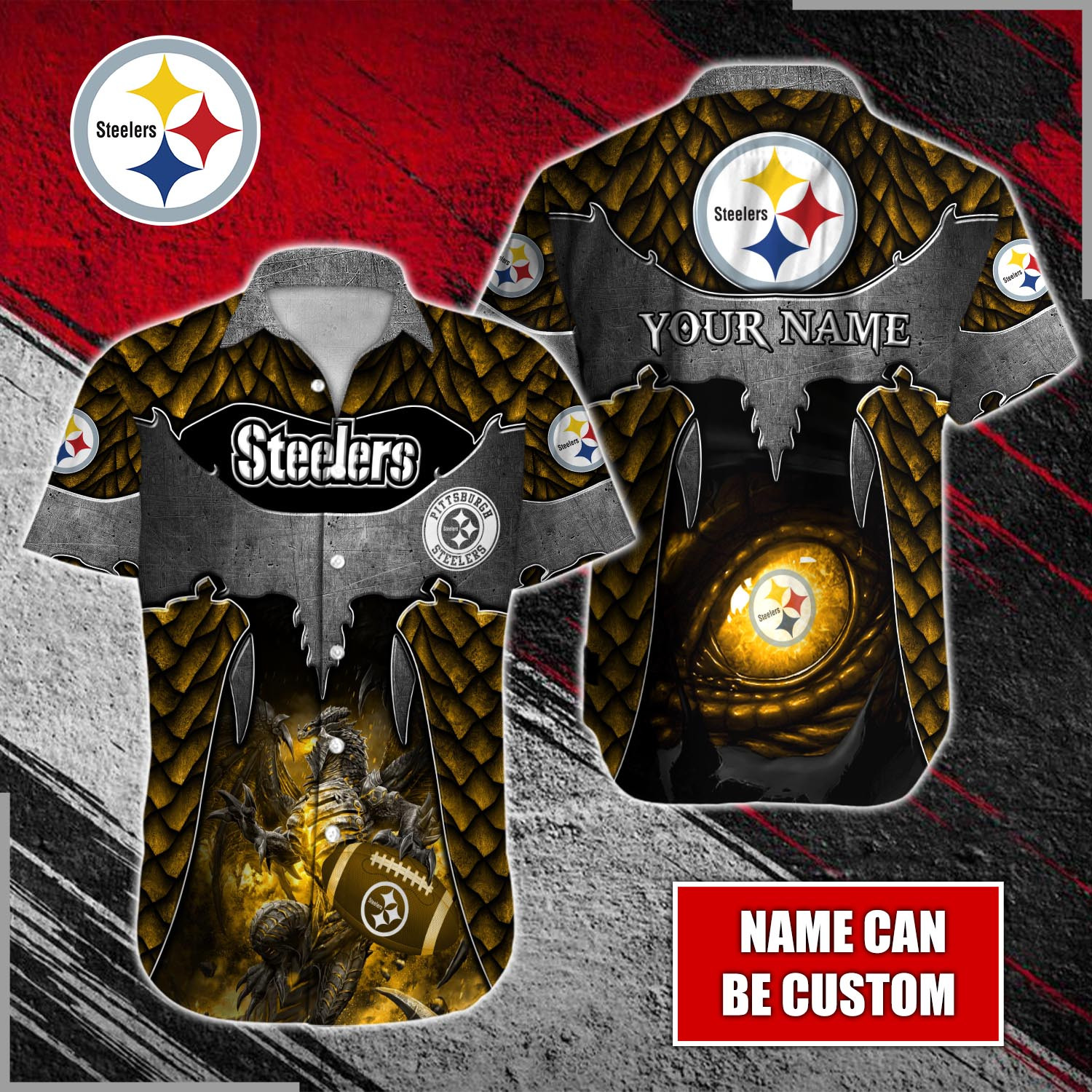 Pittsburgh Steelers Nfl-Hawaiian Shirt Custom T-40579