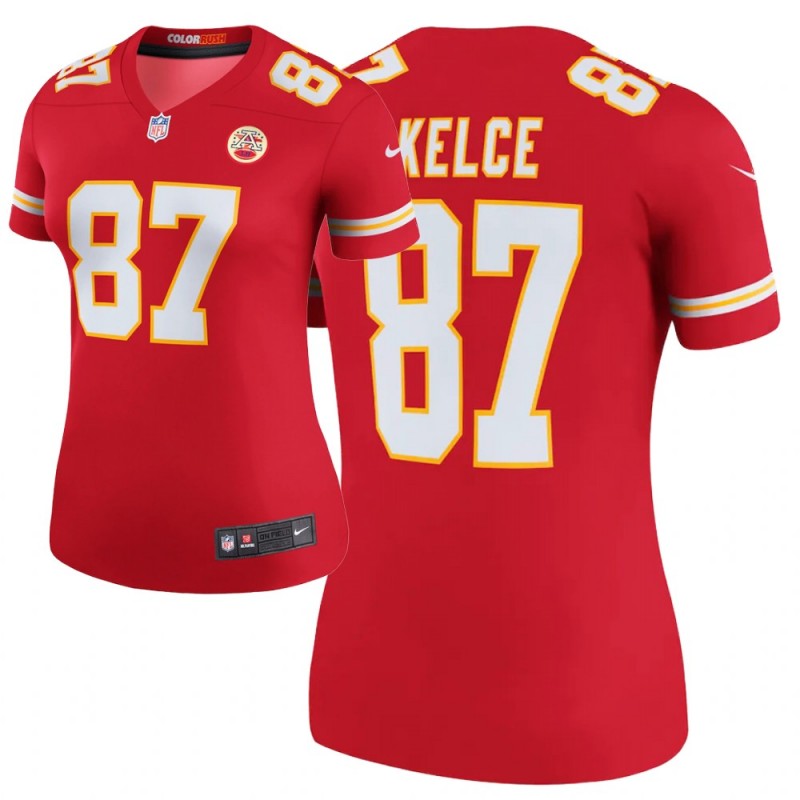 Women’S Kansas City Chiefs #87 Travis Kelce Red Legend Jersey