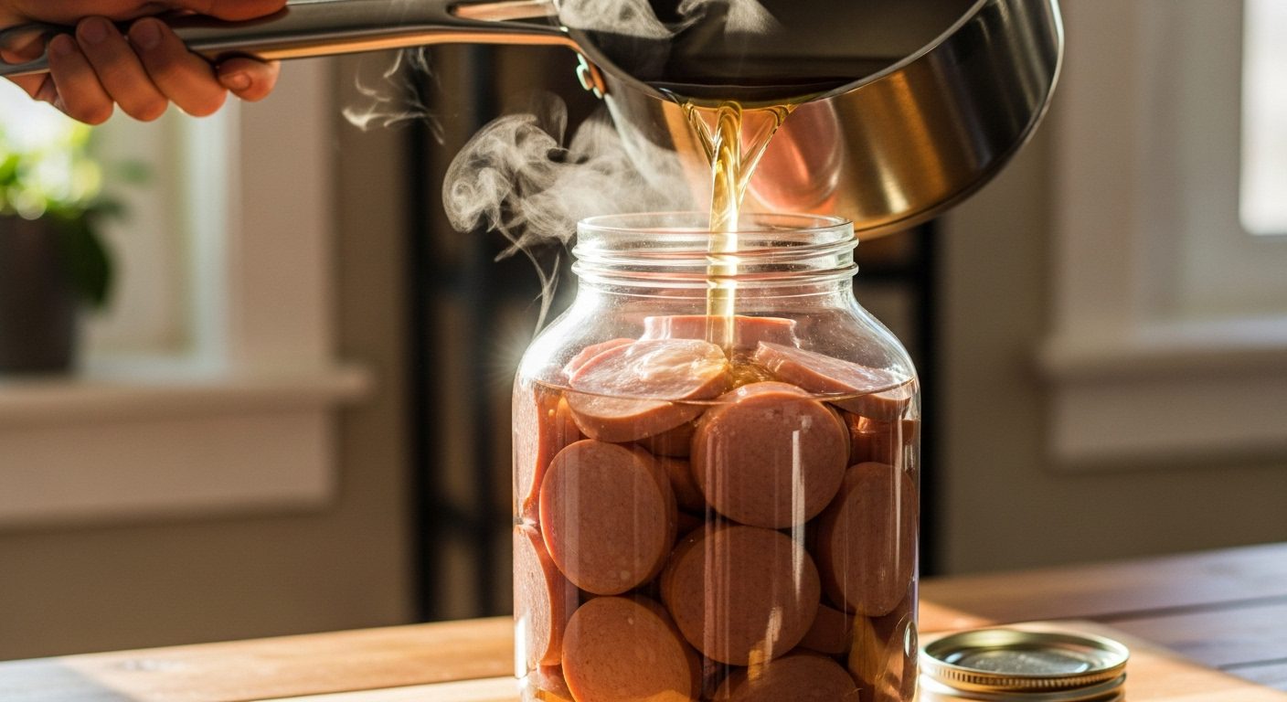 Sealed Pickled Bologna Jar