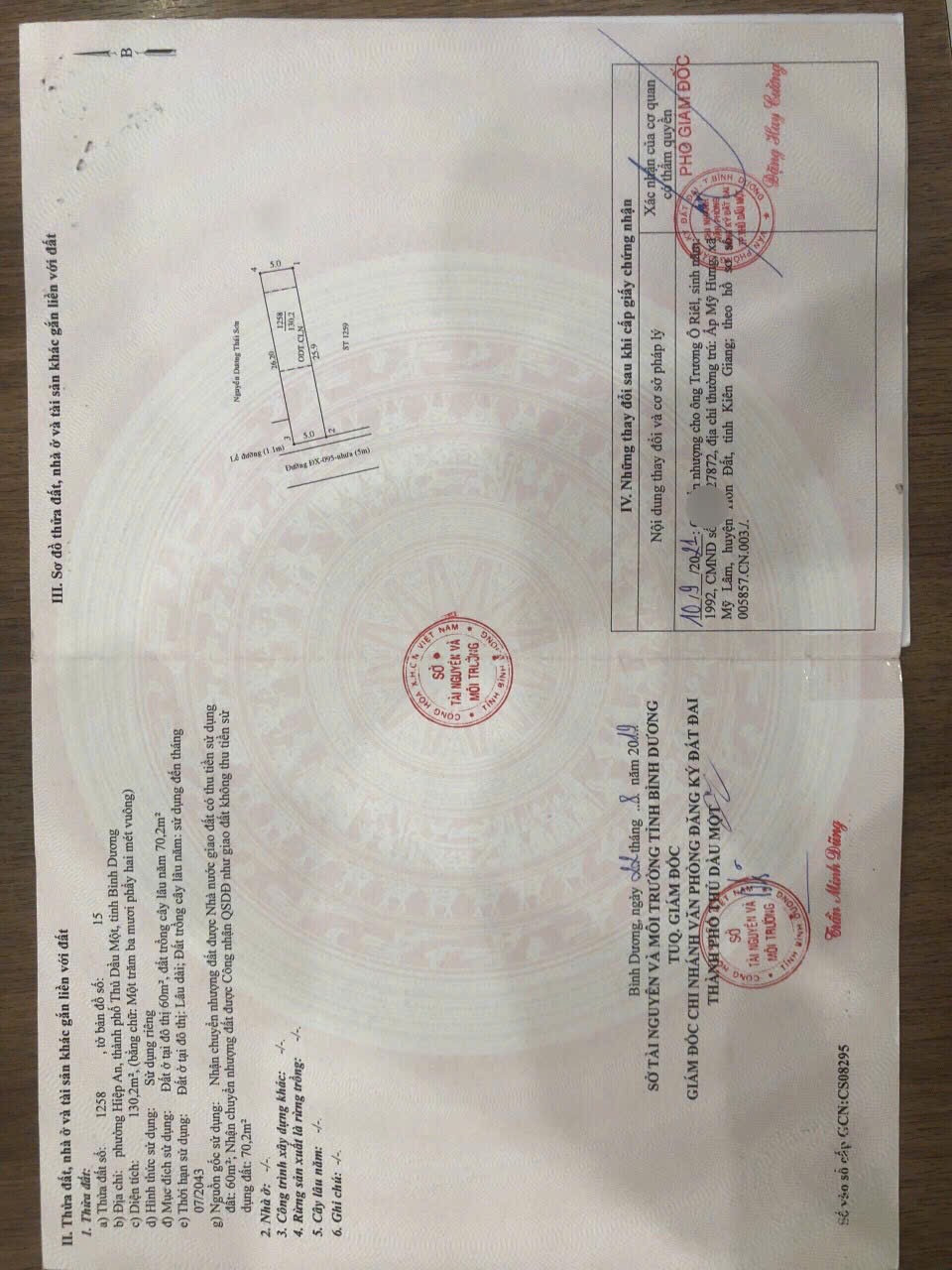 Bán lô đất mặt tiền Dx095 diện tích 130.2m² giá 2.35 tỷ tại Phường Chánh Hiệp