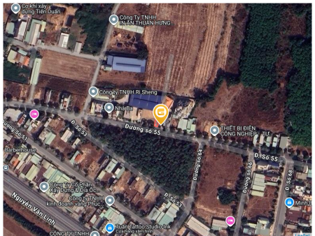 Bán đất 106.4m² mặt tiền đường 55 Thú Tân, giá 2.4 tỷ