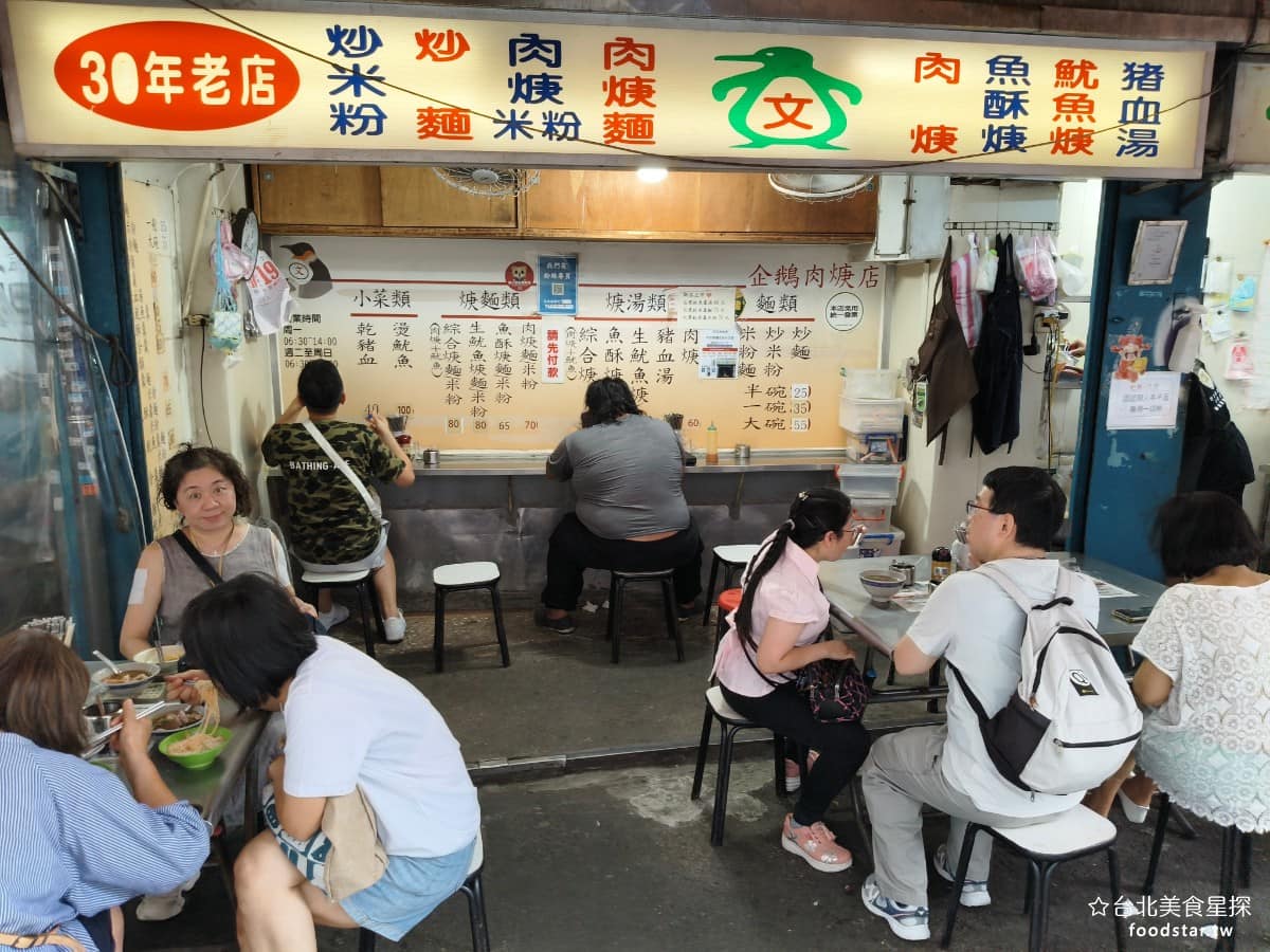 企鵝文肉羹店 企鵝文肉羹店菜單 企鵝文肉羹店推薦 大同區美食 大同美食 雙連美食 台灣小吃 肉羹 因為原本的路邊攤,面臨都更,店家已經在同一條街上找到新店面。原本的路邊攤格局簡單,就是幾張桌椅擺在騎樓下,夏天用餐會比較悶熱,靠的是幾台電風扇撐場面,沒有太多裝潢可言,但也因此保留了老台北小吃攤的氛圍。 @台北美食星探