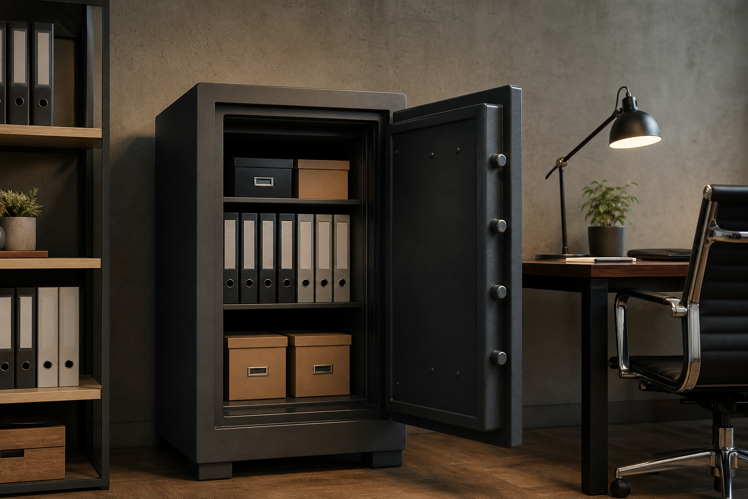 Document Storage Setup Inside a Safe