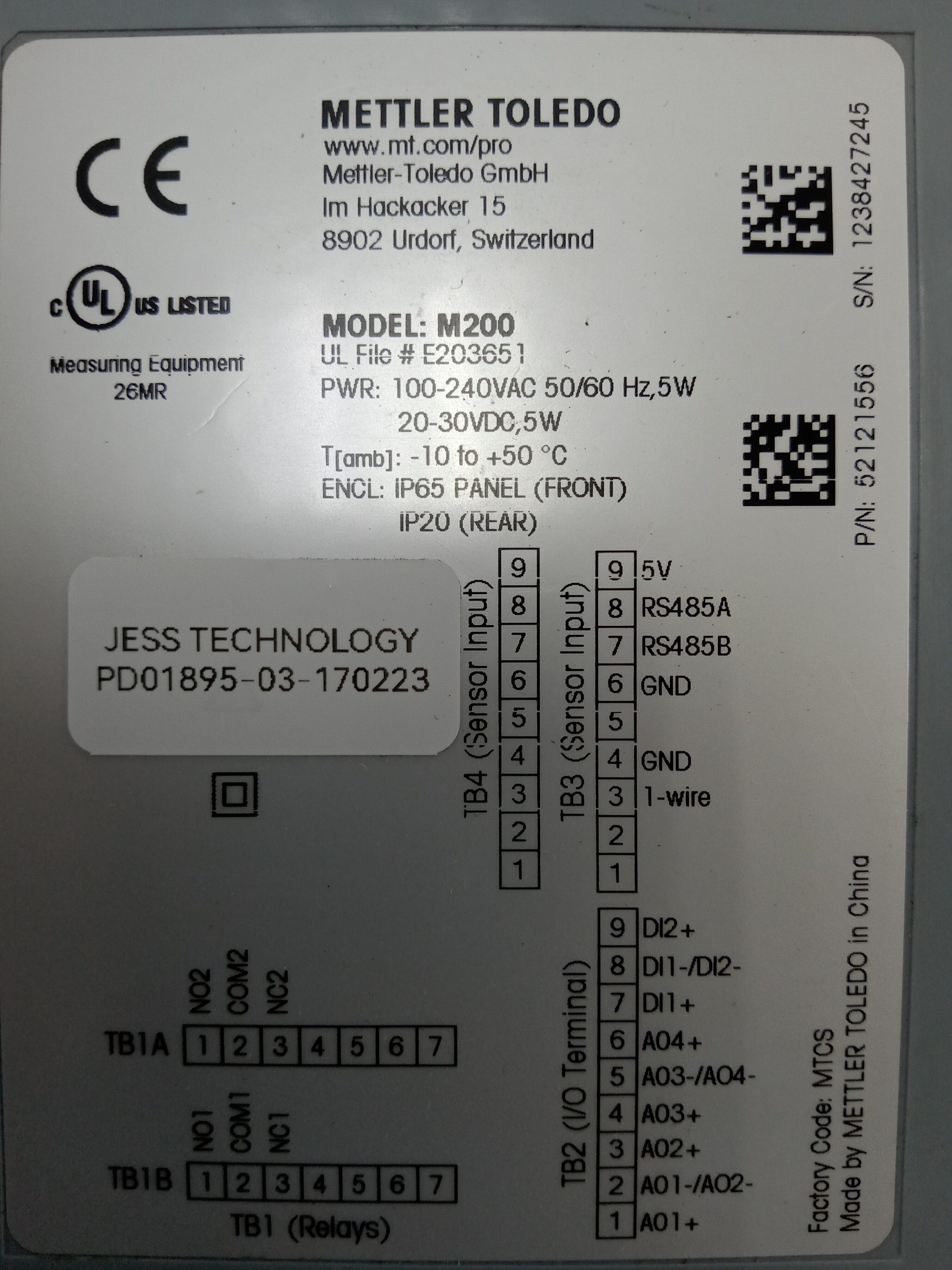 METTLER TOLEDO TRANSMITTER
