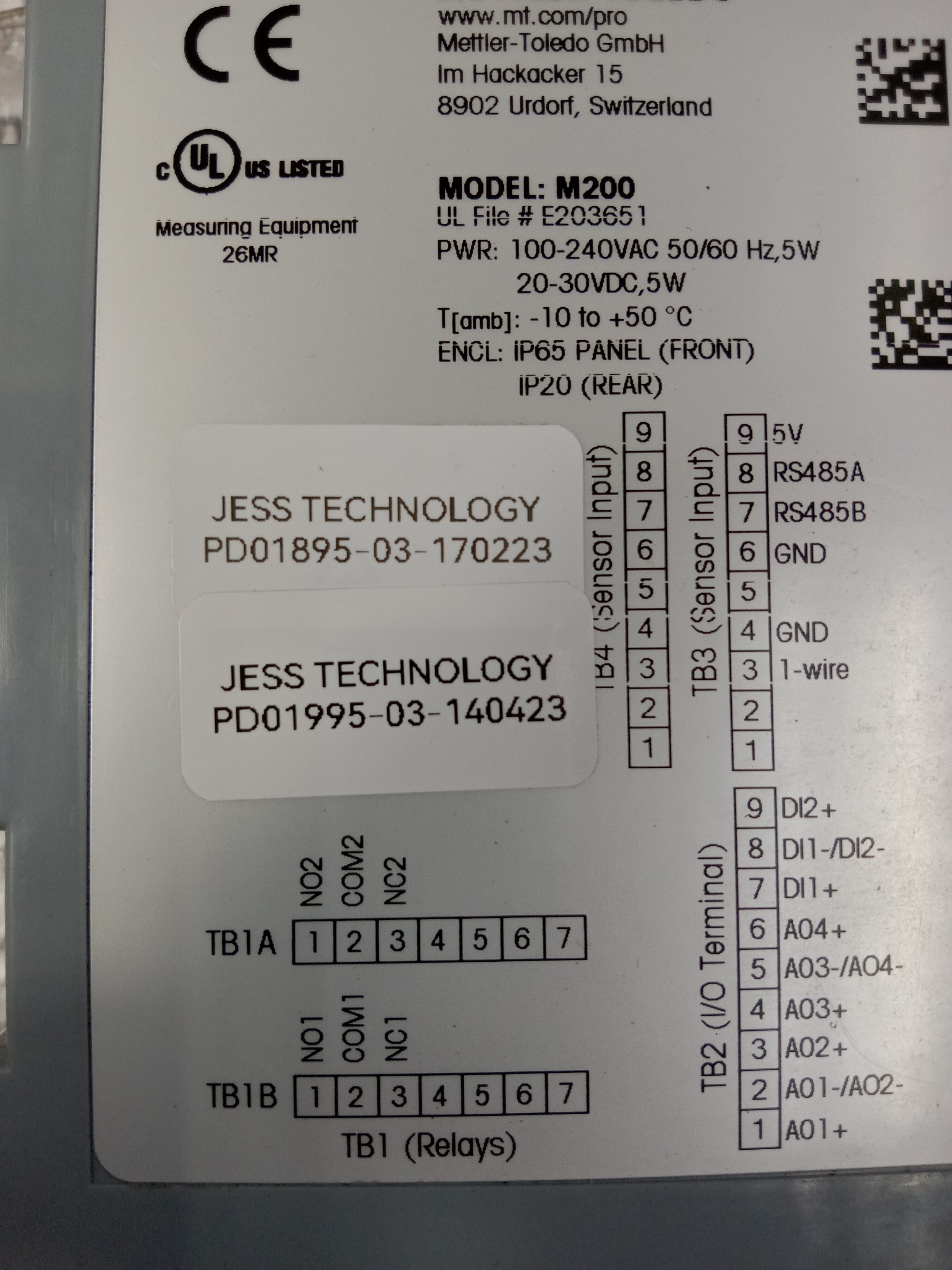METTLER TOLEDO TRANSMITTER
