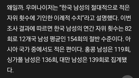 [유머]세계 최하위라는 한국남자의 자위횟수.jpg