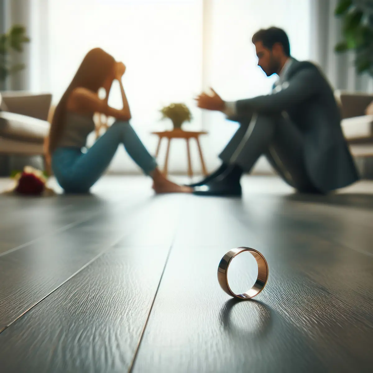 Couple with wedding ring