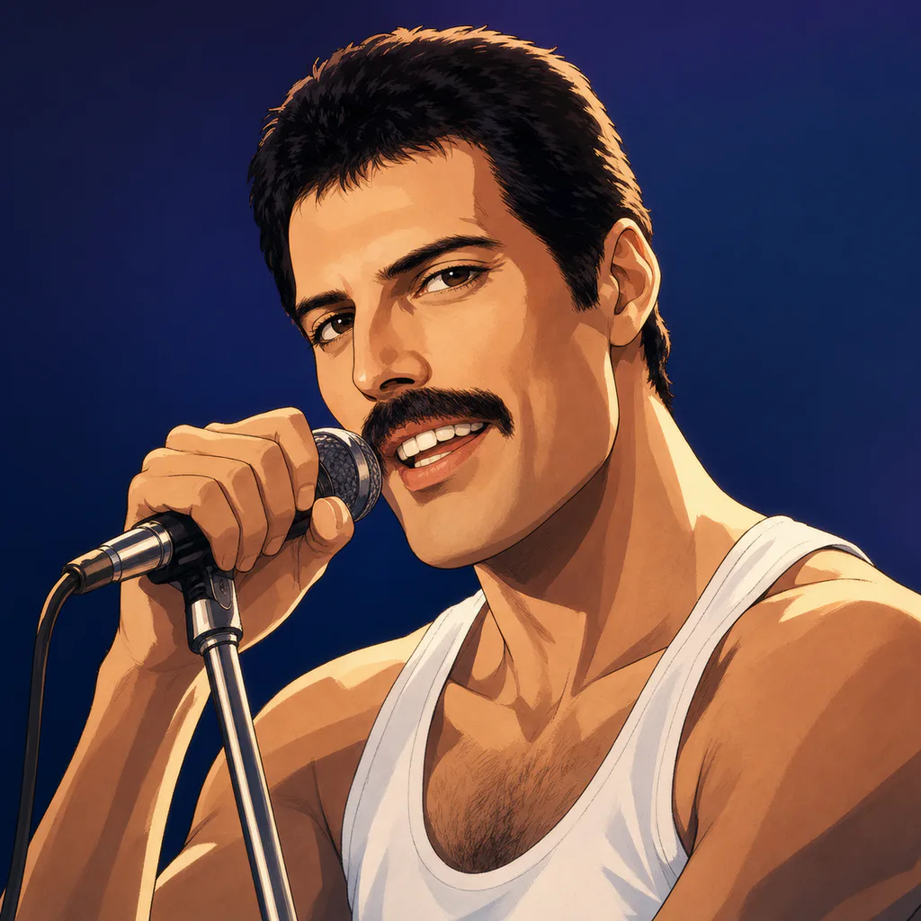 Portrait of Freddie Mercury