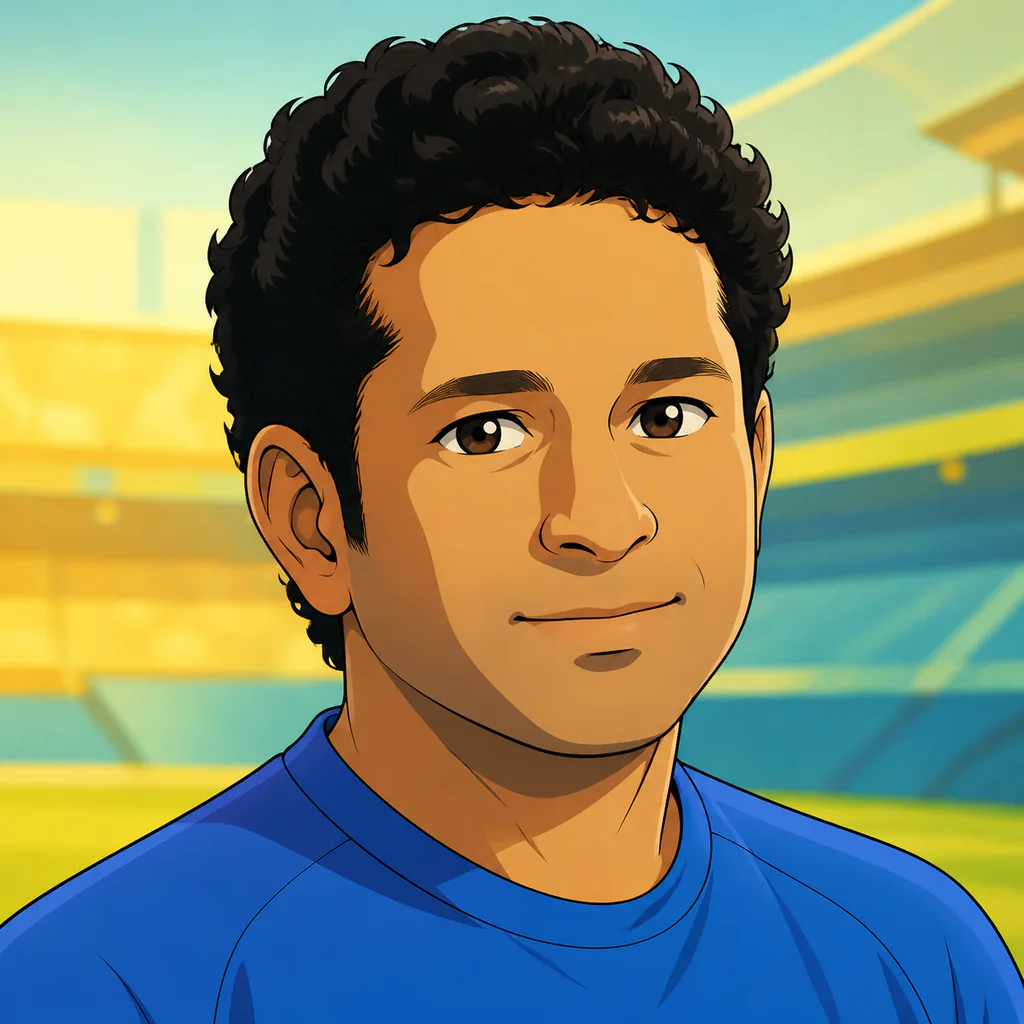 Portrait of Sachin Tendulkar